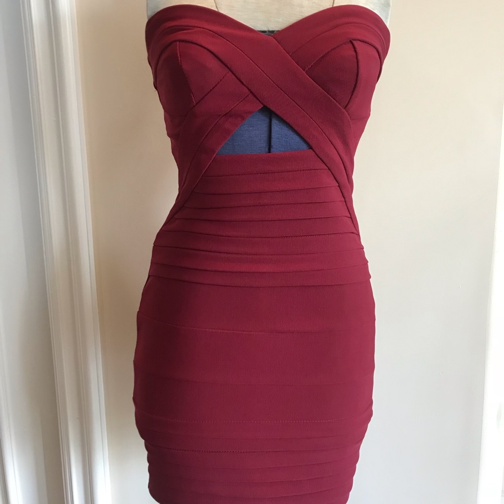 Tobi Burgundy Cocktail Dress